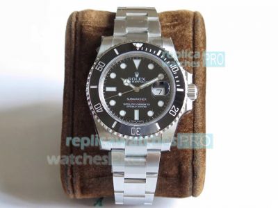 VR Factory Replica Rolex Submariner Single Red Watch Black Dial 